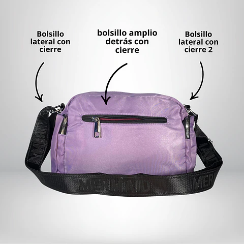 Bandolera Puff Grande lila 3