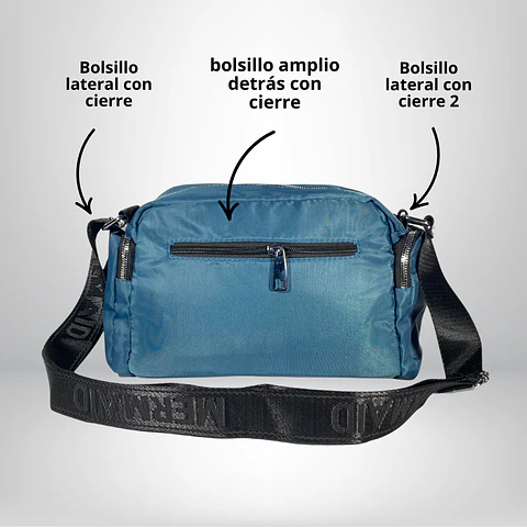 Bandolera Puff Grande Azul 2