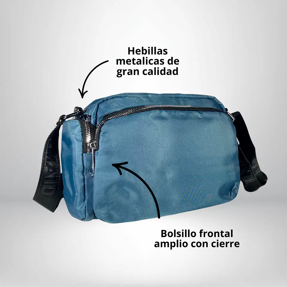 Bandolera Puff Grande Azul 4