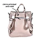 Mochila y Cartera Eco Cuero Rosa anti-robo - Miniatura 6