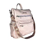 Mochila y Cartera Eco Cuero Rosa anti-robo - Miniatura 5