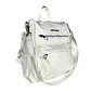 Mochila y Cartera Eco Cuero Blanca anti-robo - Miniatura 5