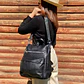 Mochila y Cartera Eco Cuero Negro anti-robo - Miniatura 3