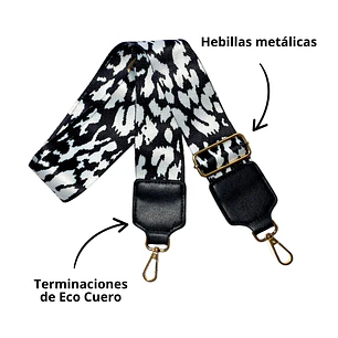 Straps Animal Print Negro Gran Calidad