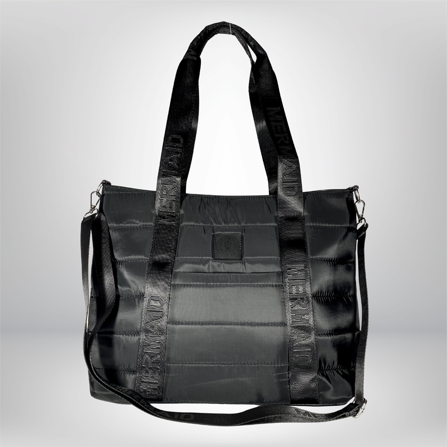 Bolso Tote puff negro (con capacidad para Pc 14