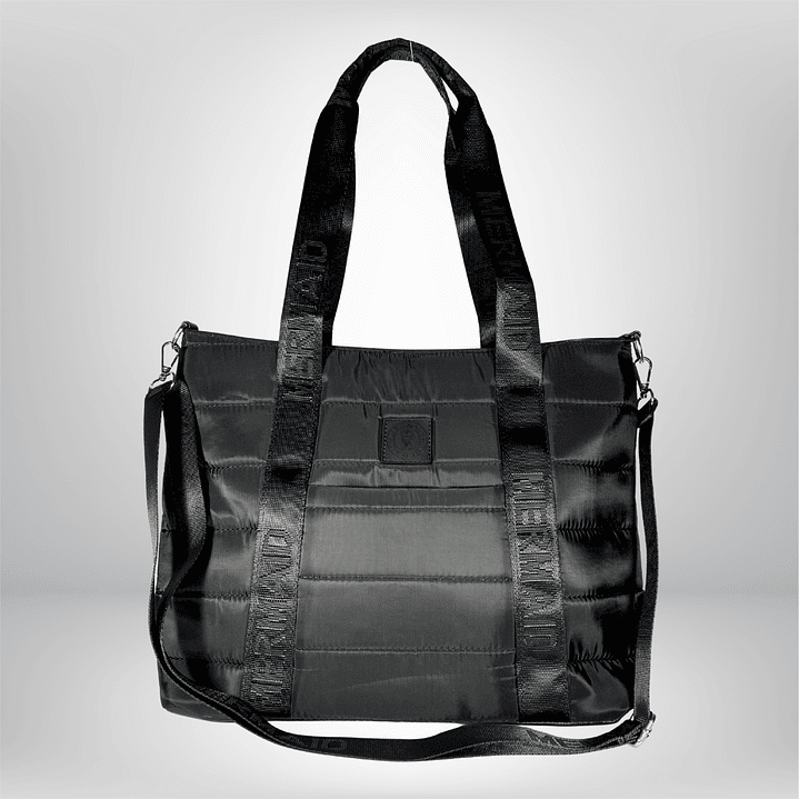 Bolso Tote puff negro (con capacidad para Pc 14