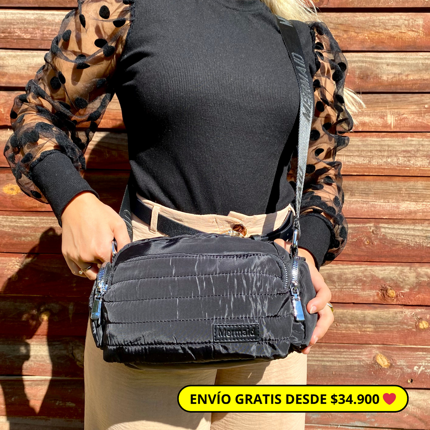 Bandolera Puff Negra 1