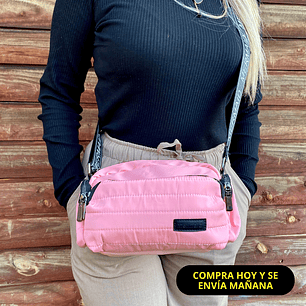 Bandolera Puff rosa
