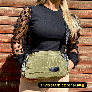 Bandolera Puff Verde musgo