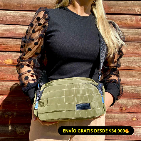 Bandolera Puff Verde musgo 1