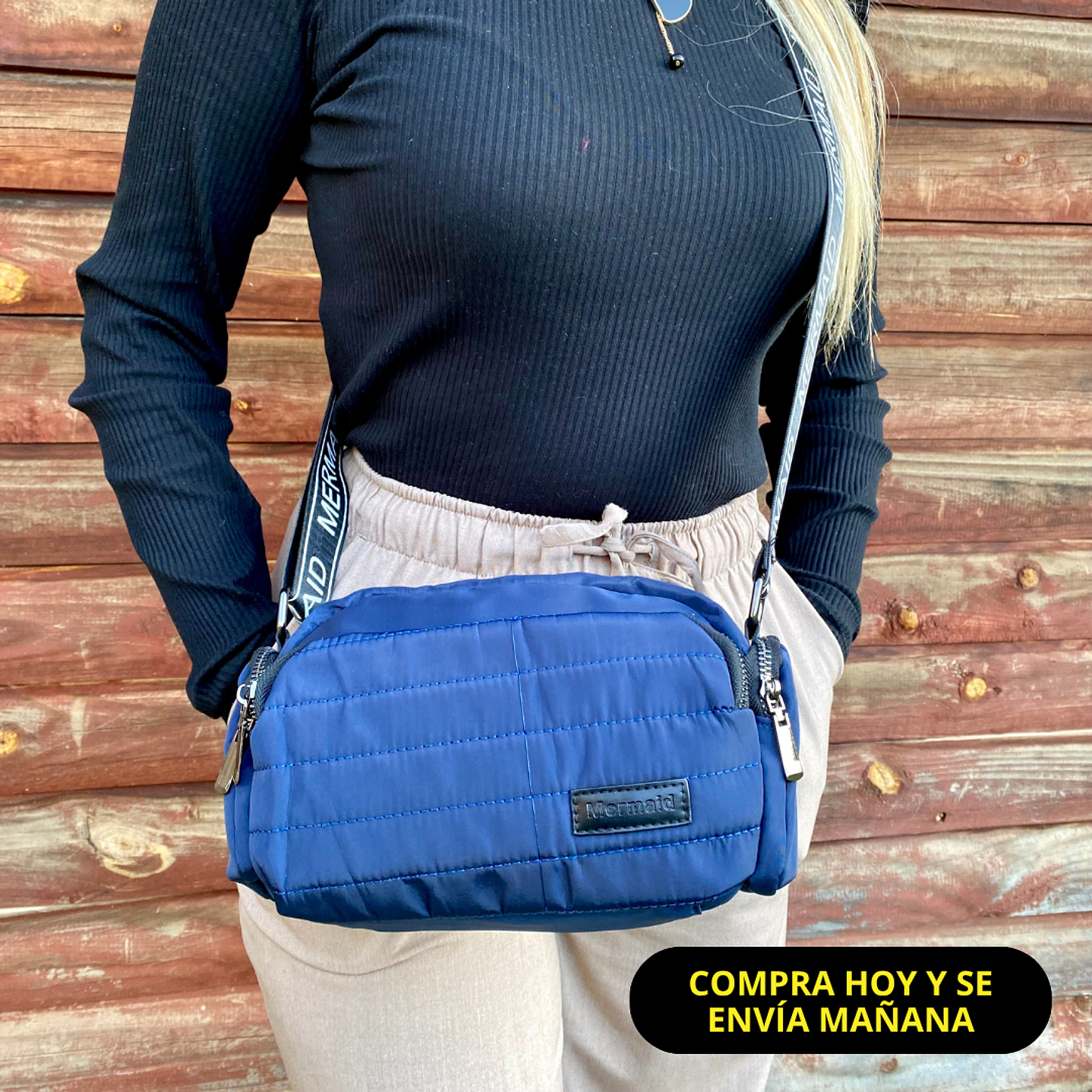 Bandolera Puff Azul 1