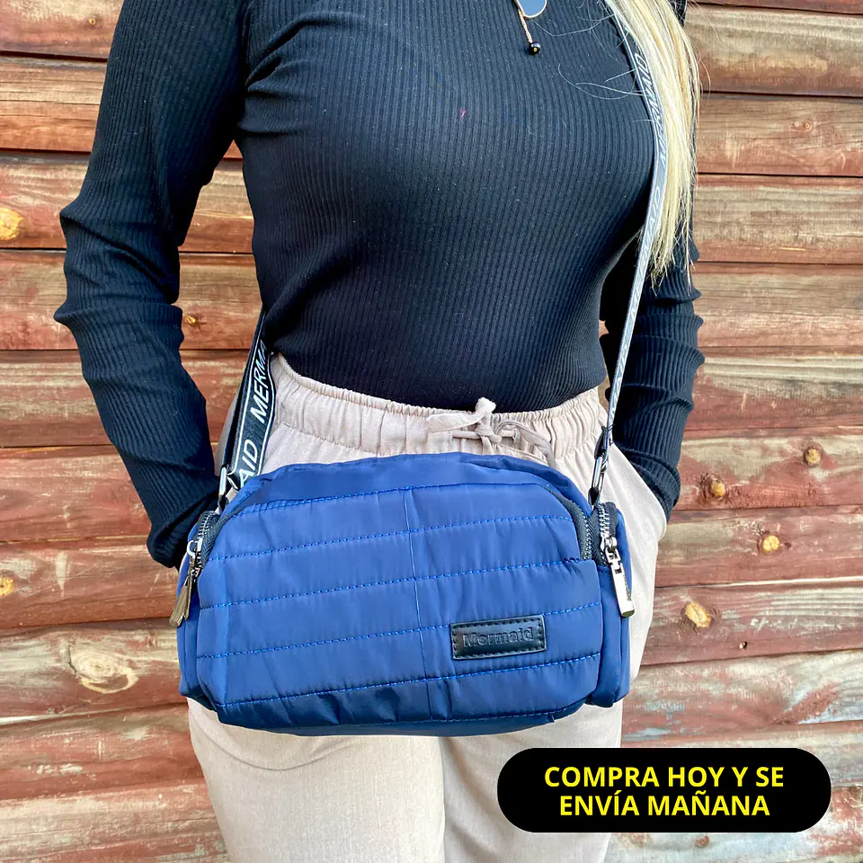 Bandolera Puff Azul 1