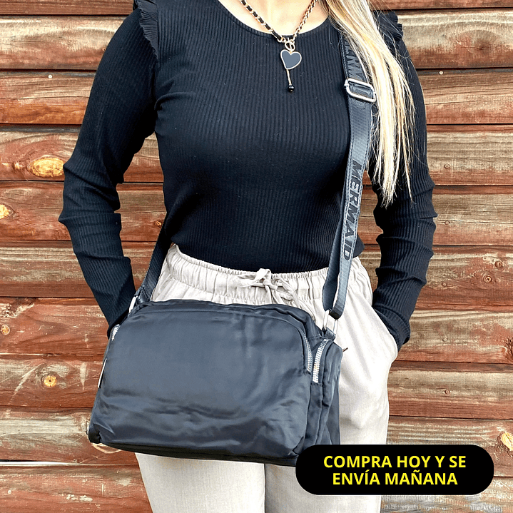 Bandolera Puff Grande negra 1