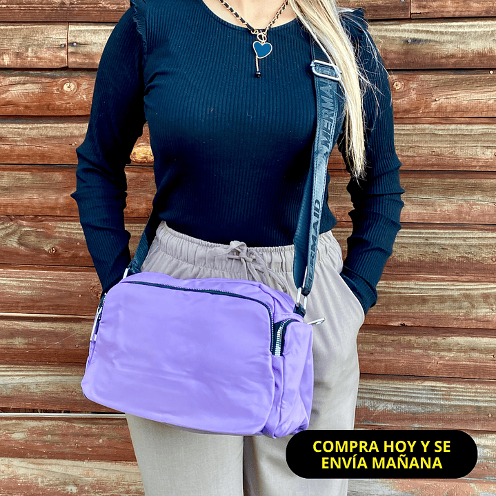 Bandolera Puff Grande lila 1