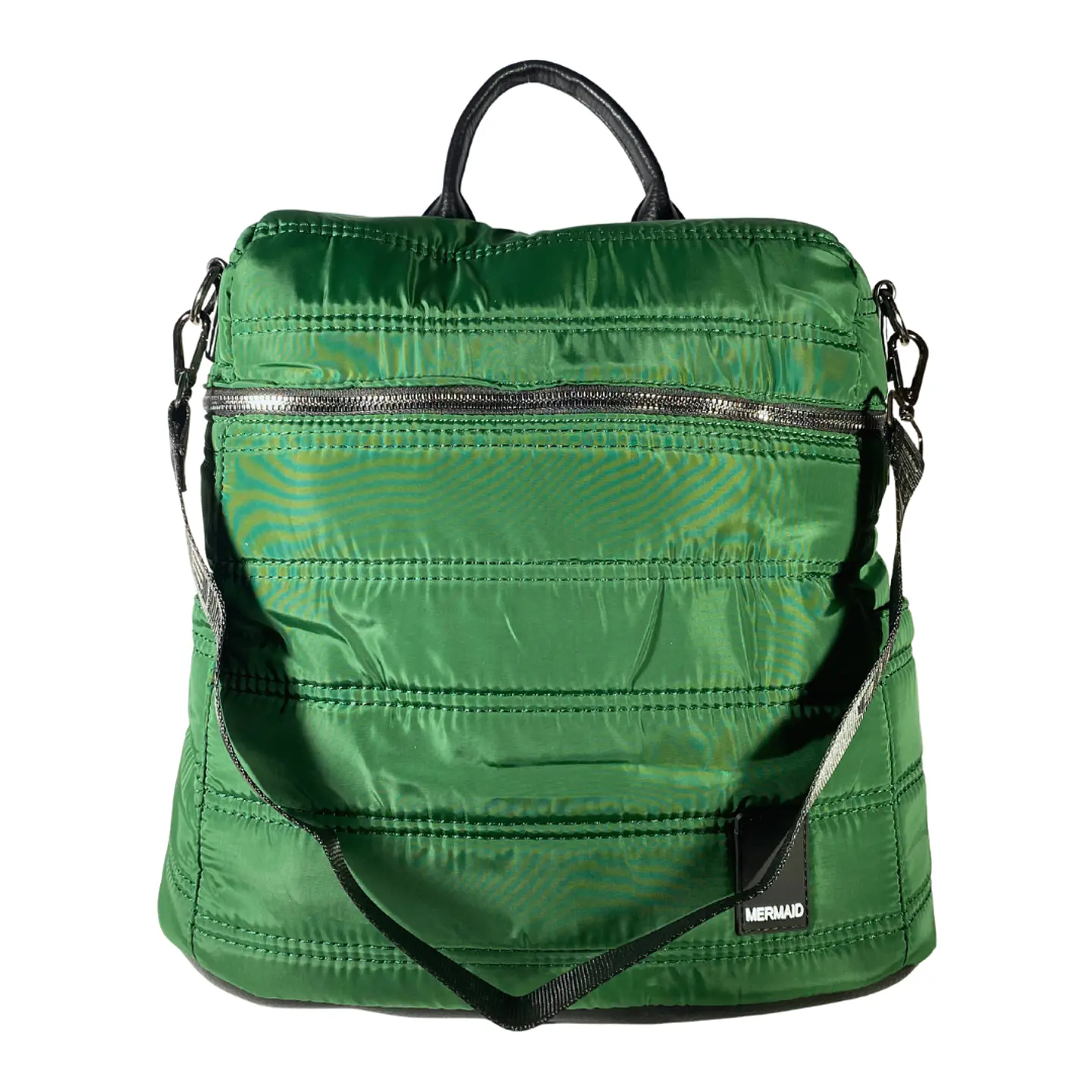 Mochila y Bolso Puff verde (capacidad Pc 15