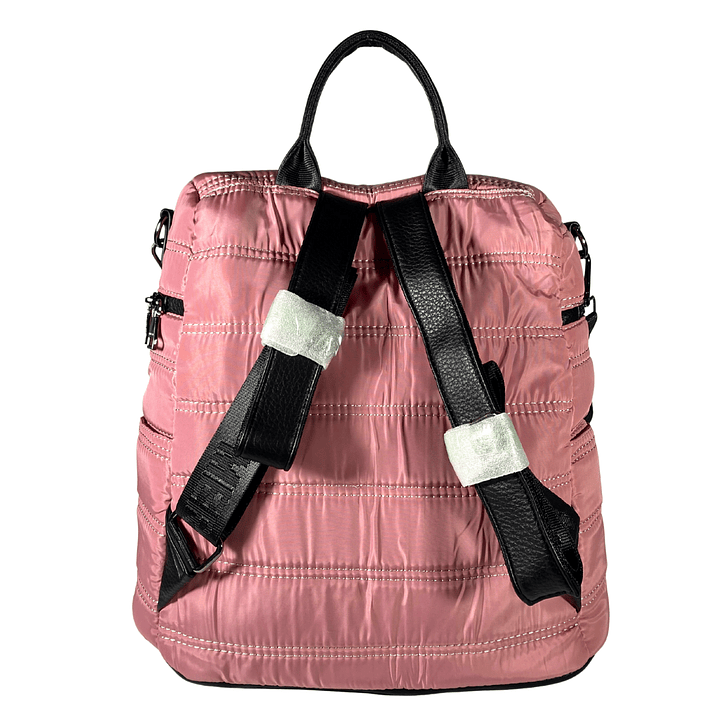 Mochila y Bolso Puff rosa (capacidad Pc 15