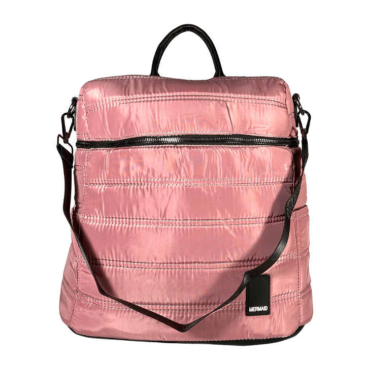 Mochila y Bolso Puff rosa (capacidad Pc 15