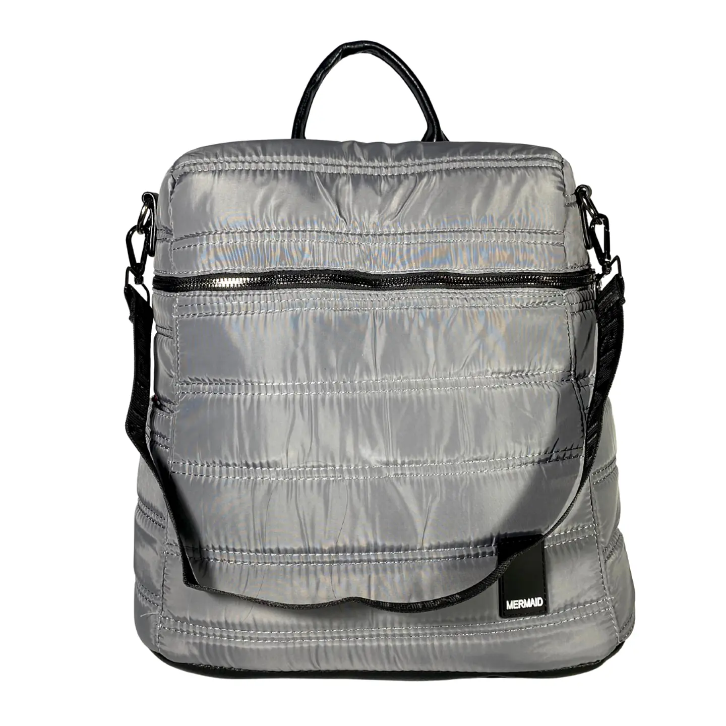 Mochila y Bolso Puff gris (capacidad Pc 15