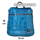 Mochila y Bolso Puff azul (capacidad Pc 15