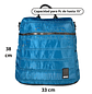 Mochila y Bolso Puff azul (capacidad Pc 15
