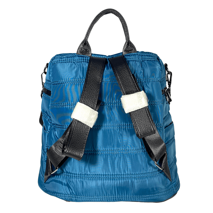 Mochila y Bolso Puff azul (capacidad Pc 15