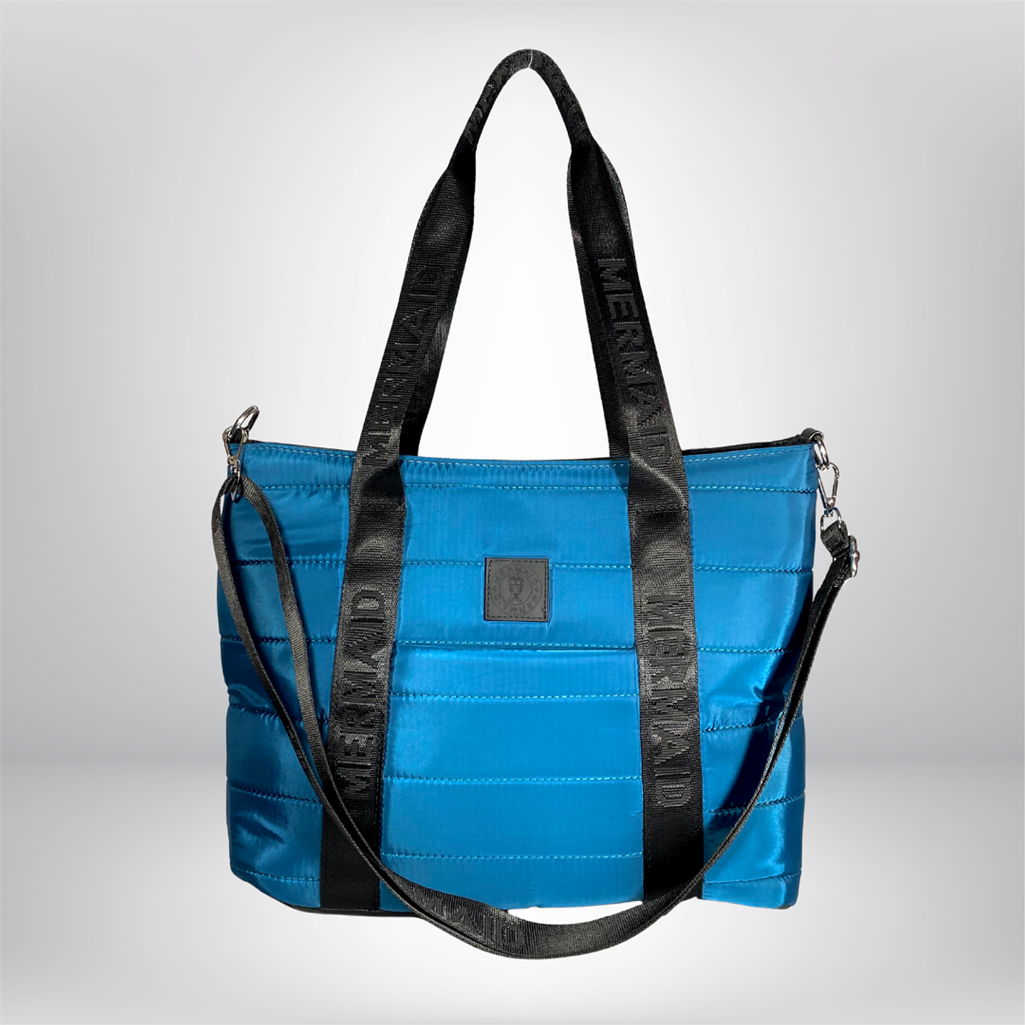 Bolso Tote puff azul (con capacidad para Pc 14