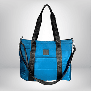Bolso Tote puff azul (con capacidad para Pc 14