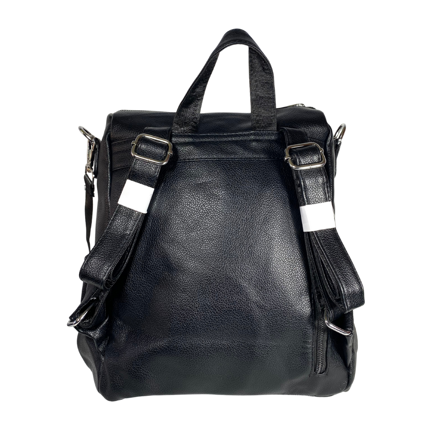 Mochila y Cartera Eco Cuero Negra 6