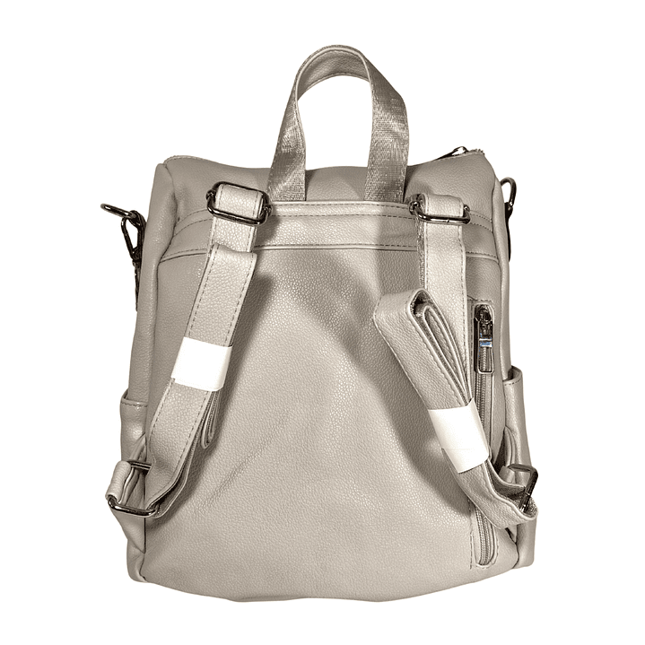 Mochila y Cartera Eco Cuero Nude 6