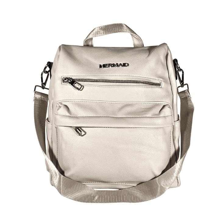 Mochila y Cartera Eco Cuero Nude 4