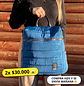 Mochila y Bolso Puff azul (capacidad Pc 15