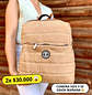 Mochila Puff Beige (capacidad pc 14