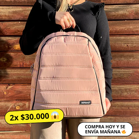 Mochila Puff palo rosa 1