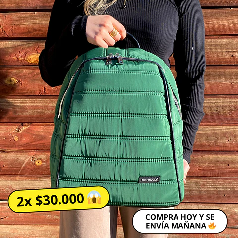 Mochila Puff Verde 1