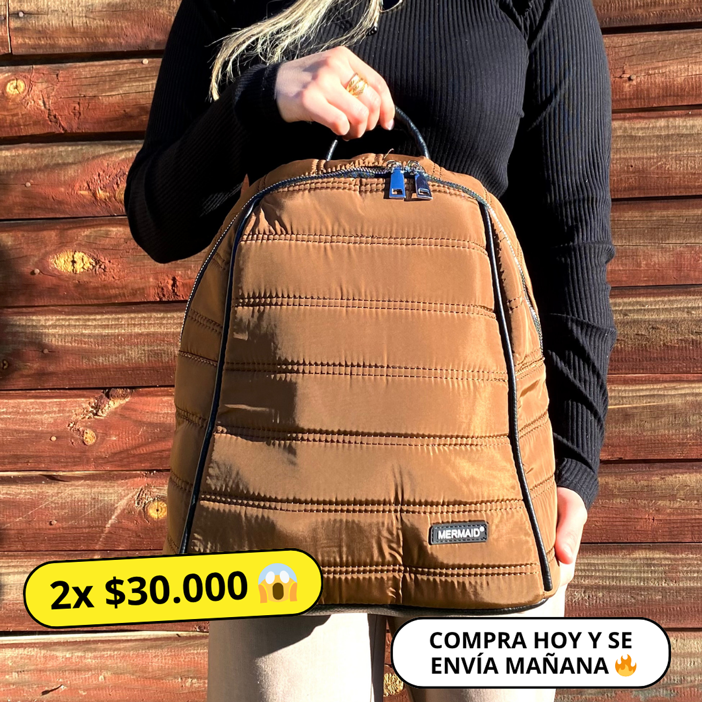 Mochila Puff Café 1