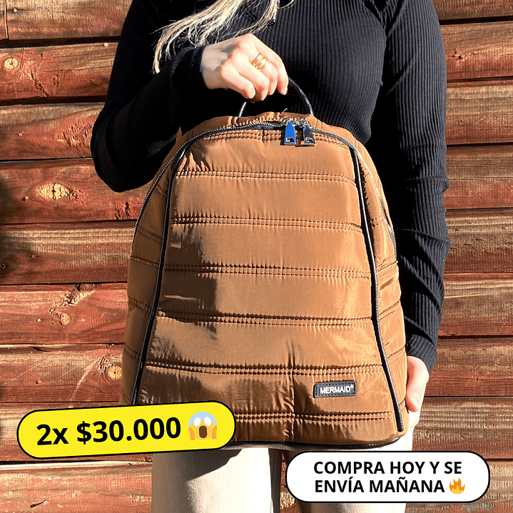 Mochila Puff Café 1