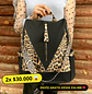 Mochila y Cartera Animal Print Negra antirrobo - Miniatura 1