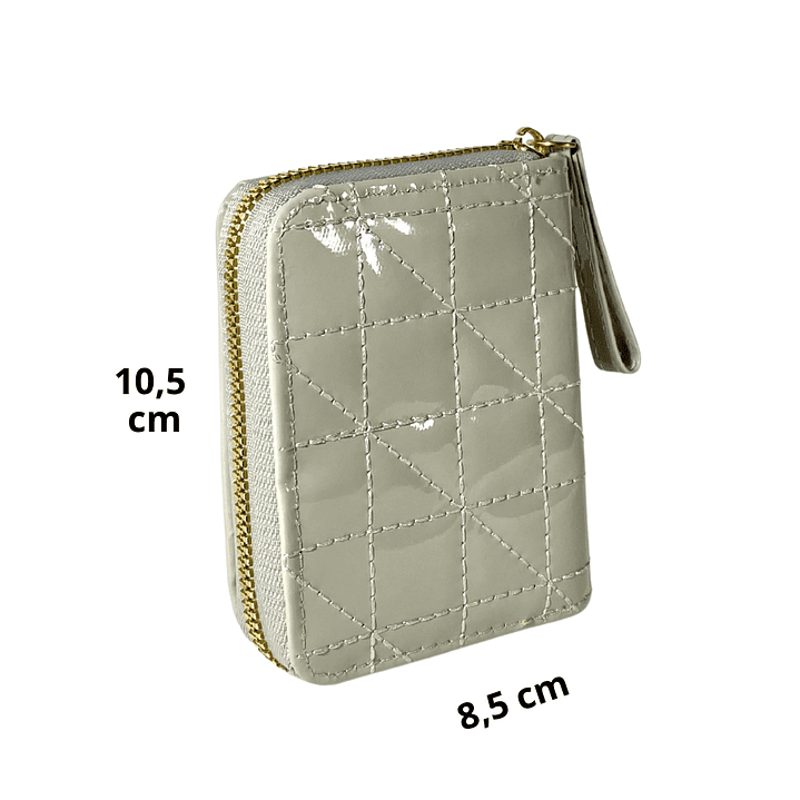 Billetera Charol Gris 3