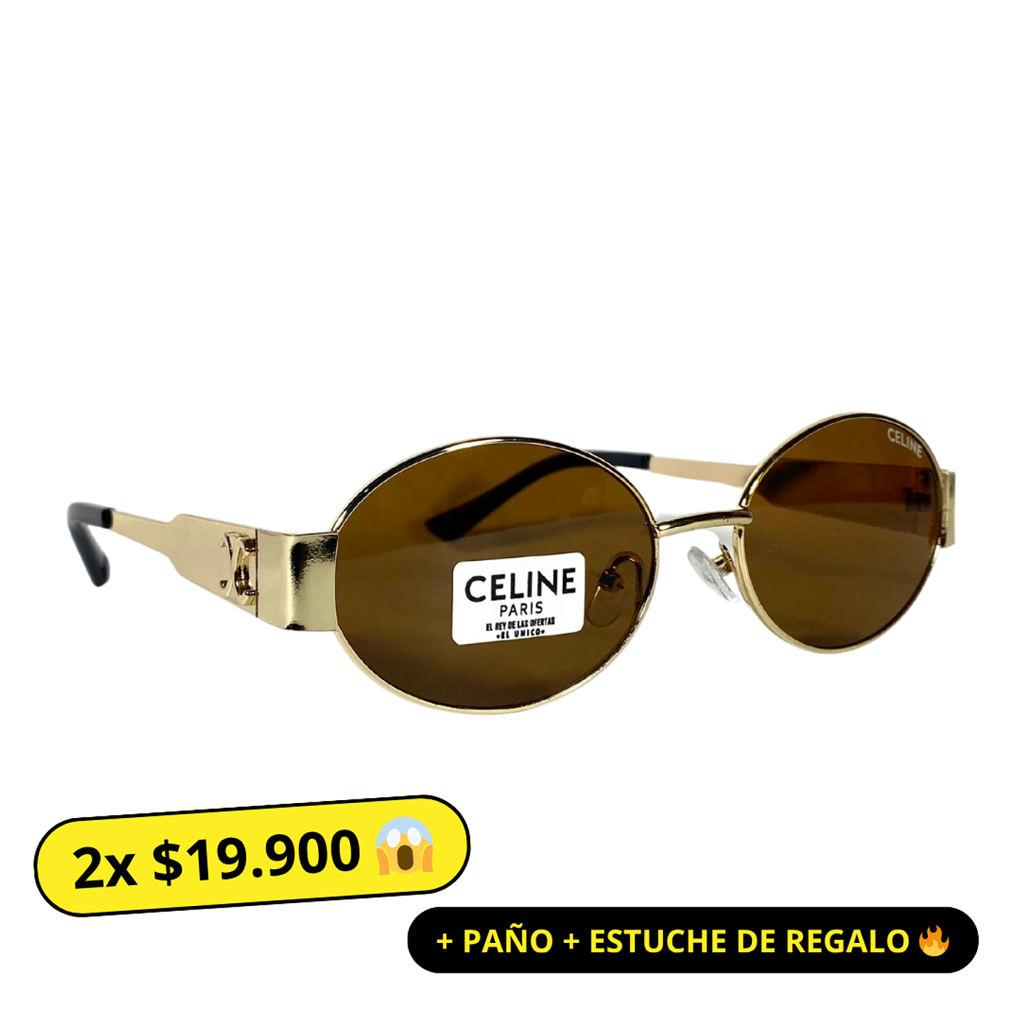 Lentes de Sol Premium Celine AAA Café  1