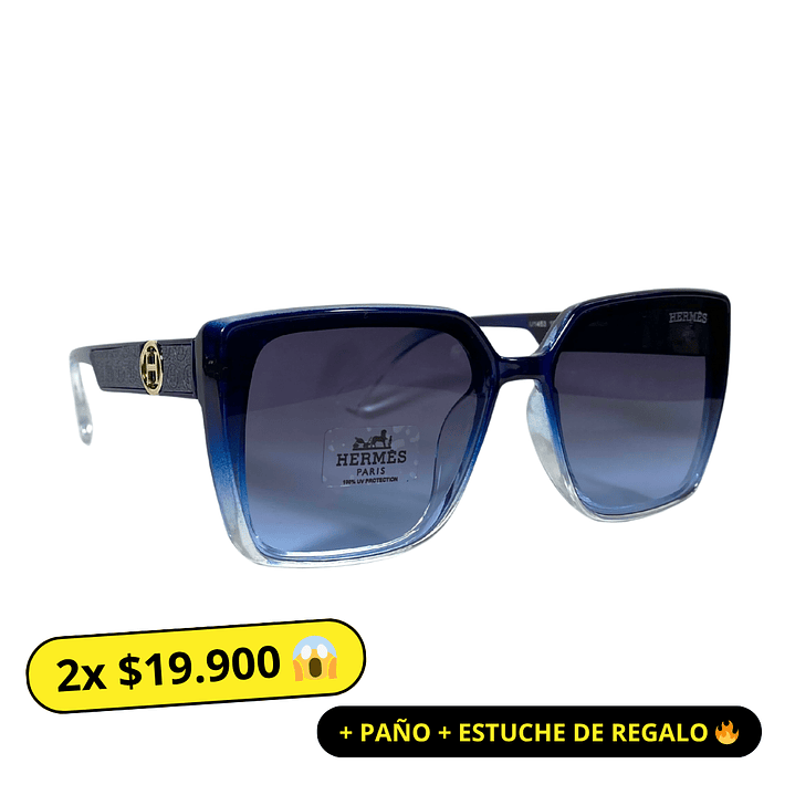 Lentes de Sol Premium Hermes AAA Negro-Azulado Mujer 1