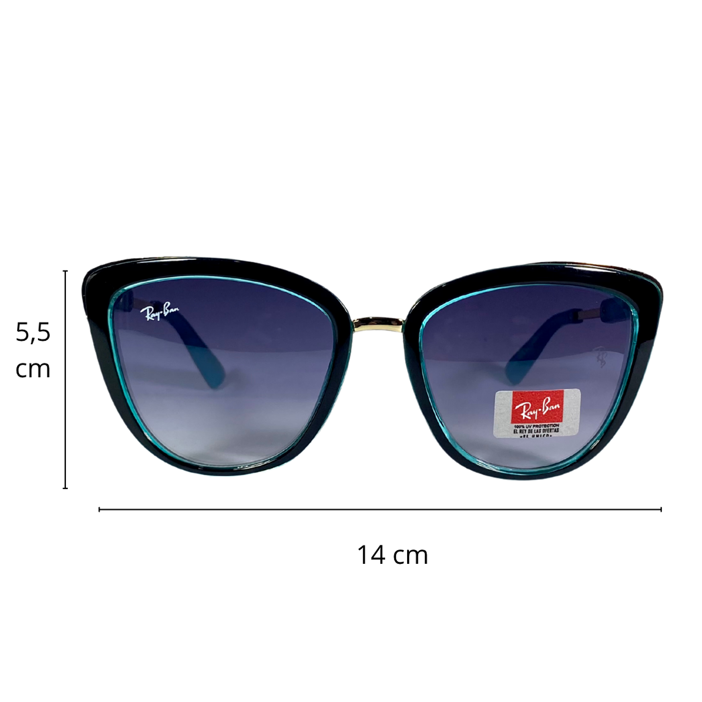 Lentes de Sol Premium RyB AAA Azul Mujer 4