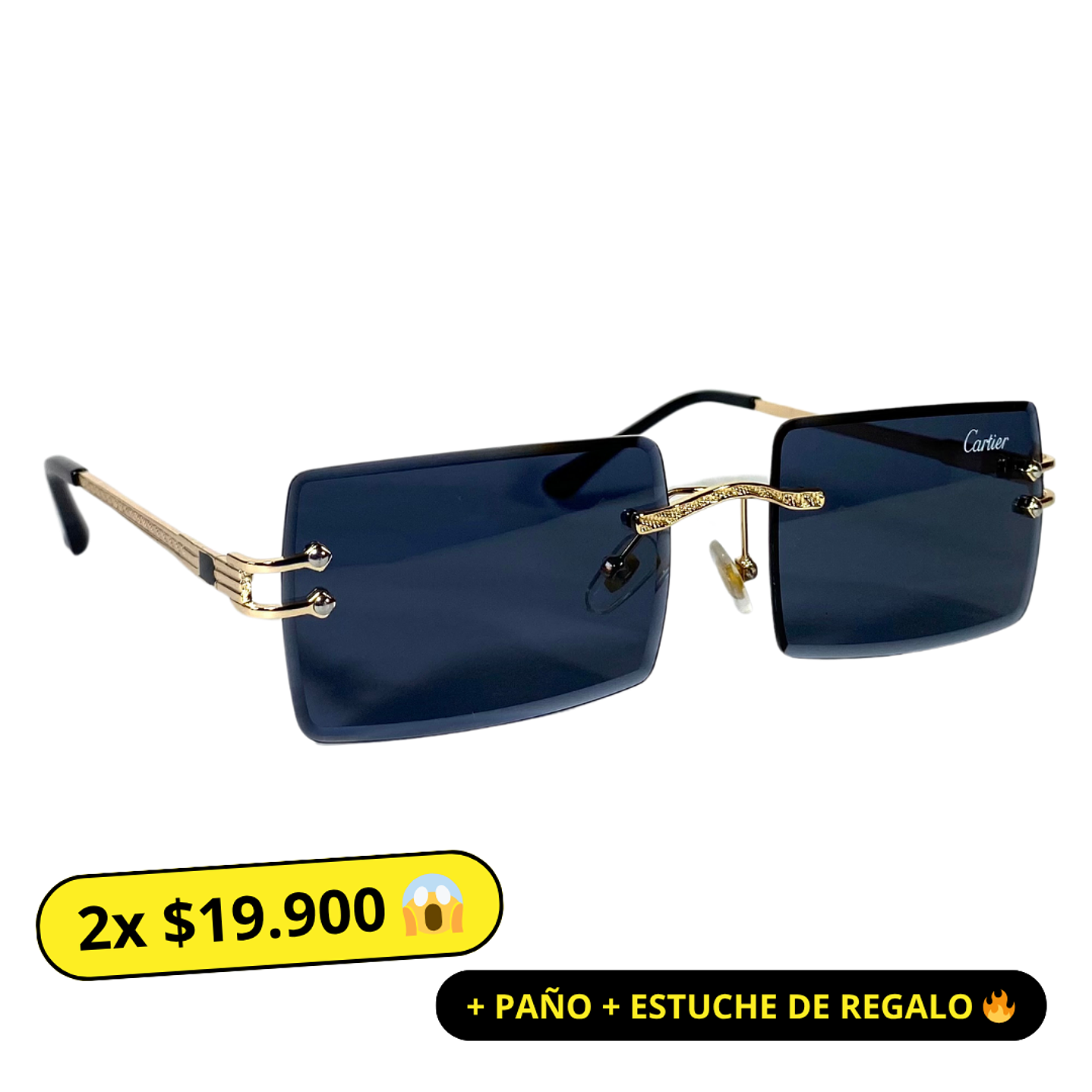 Lentes de Sol Negros Unisex  1