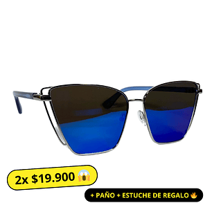 Lentes de Sol espejo azul Mujer 