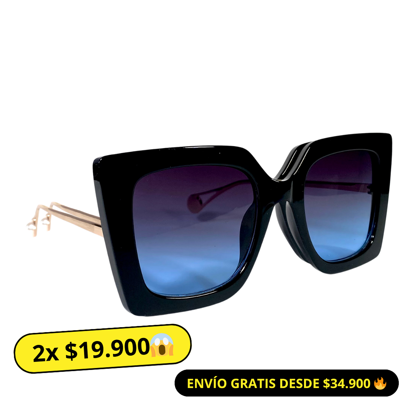 Lentes de Sol Mujer Negro   1