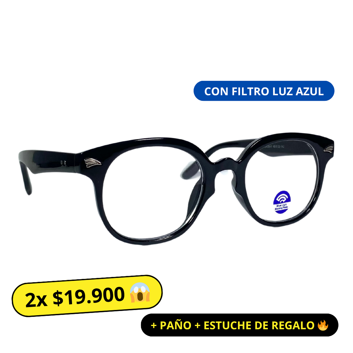 Lentes con Filtro Azul negro Unisex 1