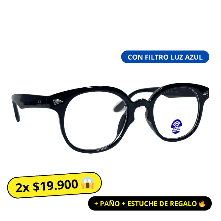 Lentes con Filtro Azul negro Unisex 1