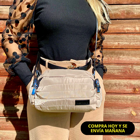 Bandolera Puff Beige 1