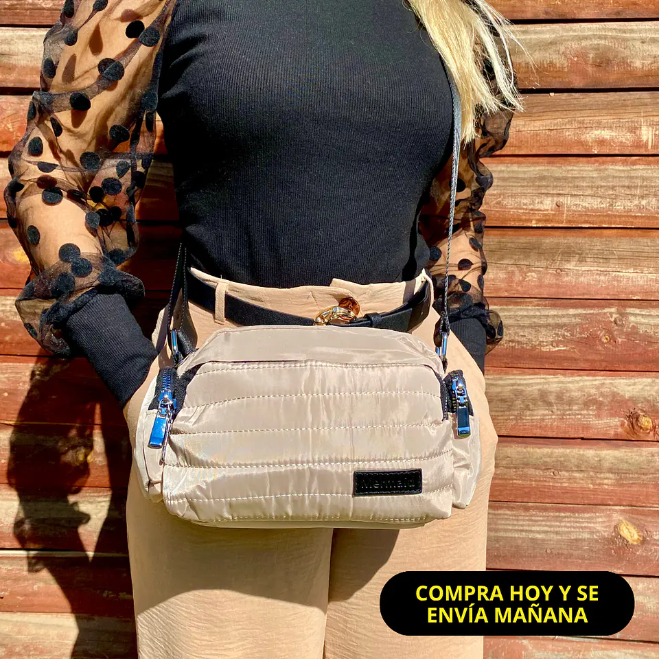Bandolera Puff Beige 1