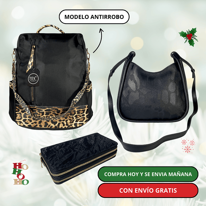 Pack 2: Mochila (antirrobo o casual) + Cartera + Billetera Grande + Envío Gratis🔥 4