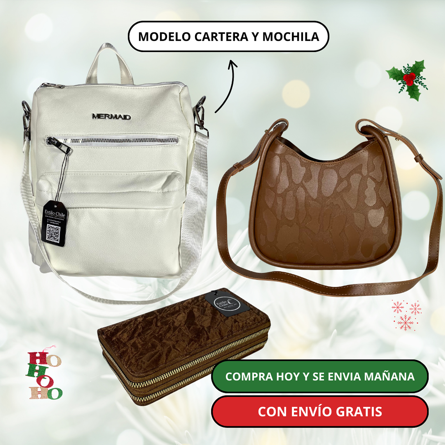 Pack 2: Mochila (antirrobo o casual) + Cartera + Billetera Grande + Envío Gratis🔥 5